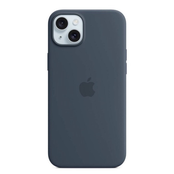 Apple iPhone 15 Plus Silicone Case with MagSafe - Storm Blue - Picture 1 of 5